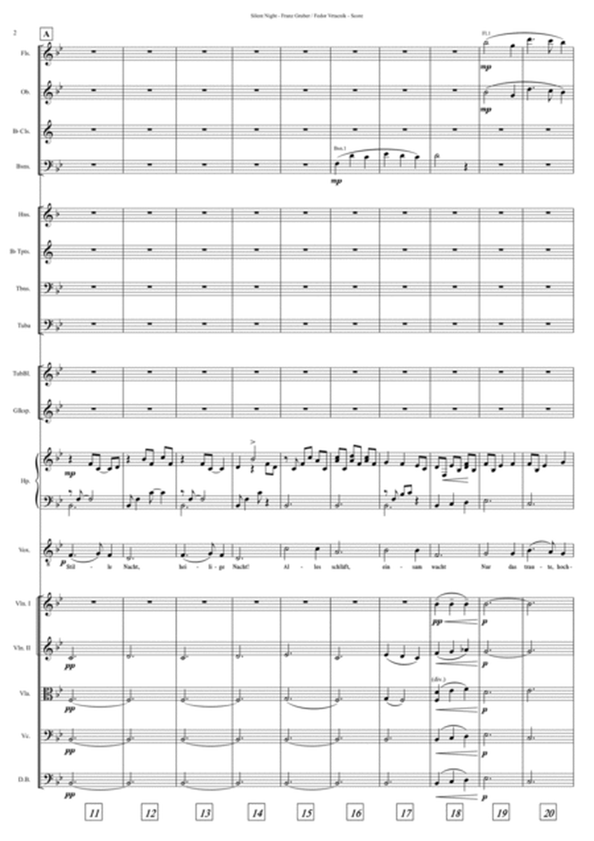 Silent Night / Stille Nacht (Full Orchestra+Solo Vocal) - Score Only image number null