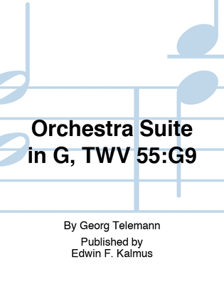 Book cover for Orchestra Suite in G, TWV 55:G9