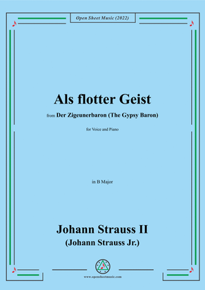 Book cover for Johann Strauss II-Als flotter Geist,in B Major