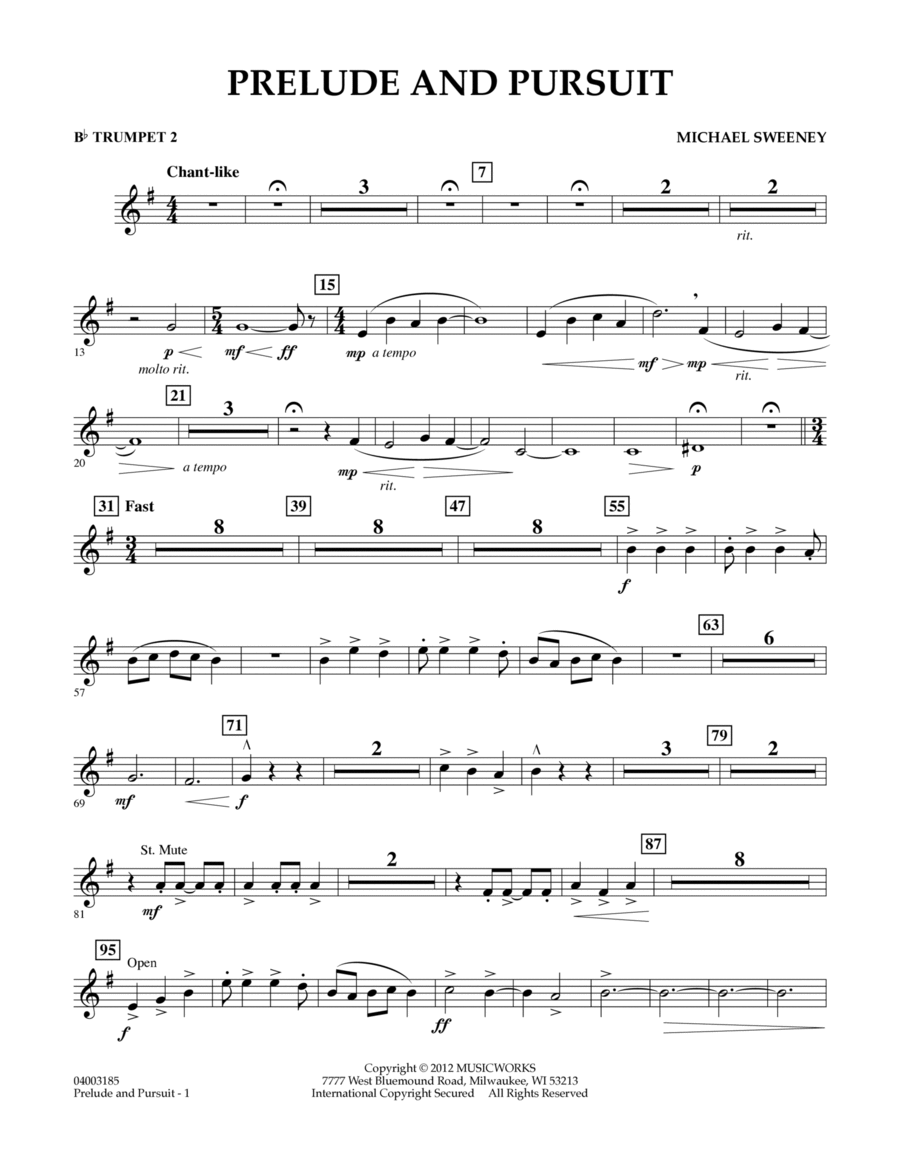 Prelude And Pursuit - Bb Trumpet 2