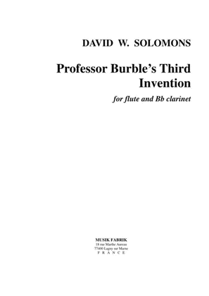 Book cover for Professor Burble's 3rd invention