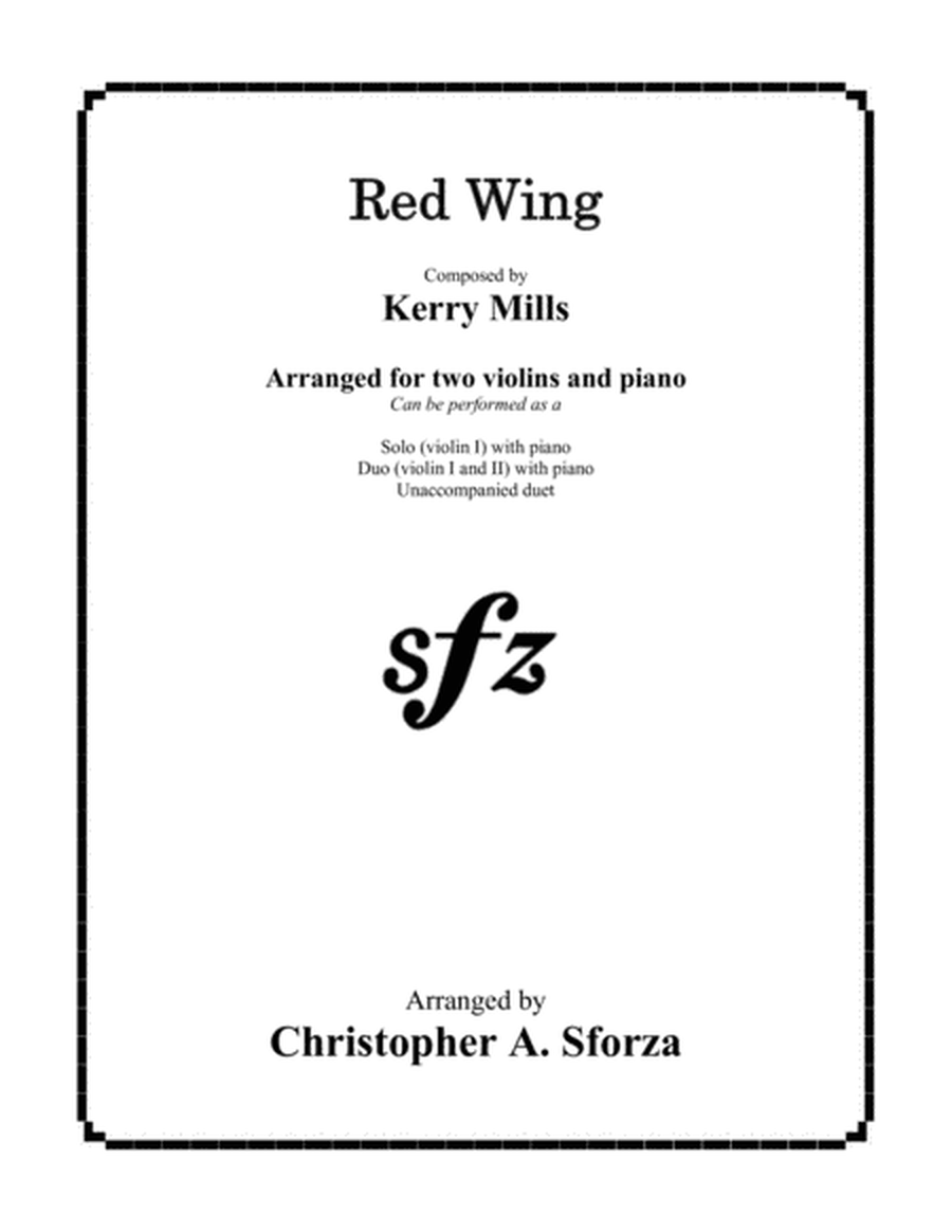 Red Wing, for two violins and piano image number null