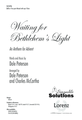 Book cover for Waiting for Bethlehem's Light