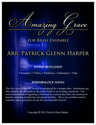 Book cover for Amazing Grace - For Brass Ensemble