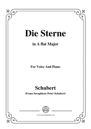 Book cover for Schubert-Die Sterne,in A flat Major,for Voice&Piano