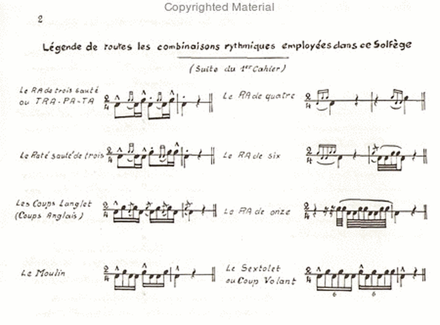 Solfege rythmique instrumental, 3eme cahier