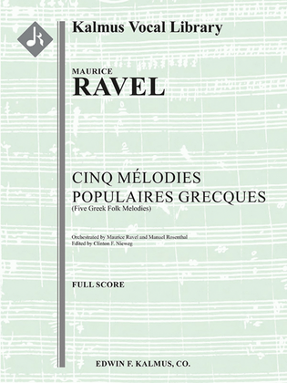 Book cover for Cinq Melodies Populaires Grecques (Five Greek Folk Melodies)