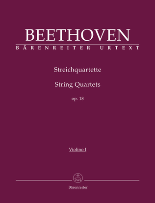 Book cover for String Quartets, op. 18