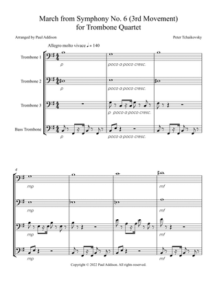 March from Symphony No. 6 for Trombone Quartet