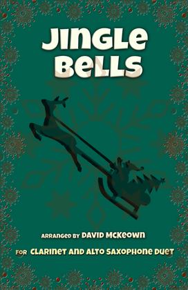 Book cover for Jingle Bells, Jazz Style, for Clarinet and Alto Saxophone Duet