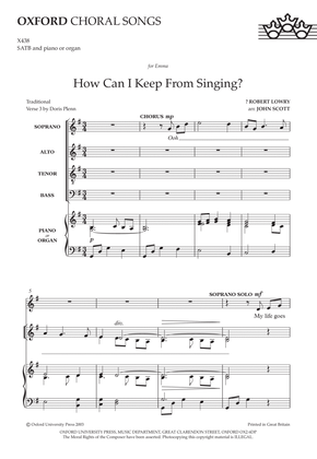 How can I keep from singing?