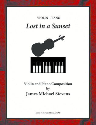 Book cover for Lost in a Sunset - Romantic Violin & Piano