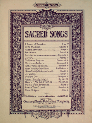 Lead Kindly Light. Sacred Songs