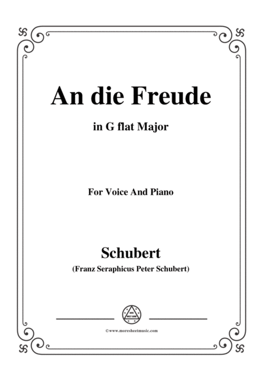 Schubert-An die Freude,Op.111 No.1,in G flat Major,for Voice&Piano image number null