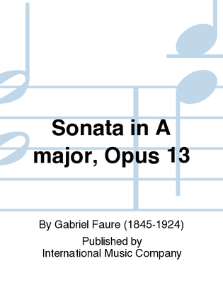 Book cover for Sonata In A Major, Opus 13