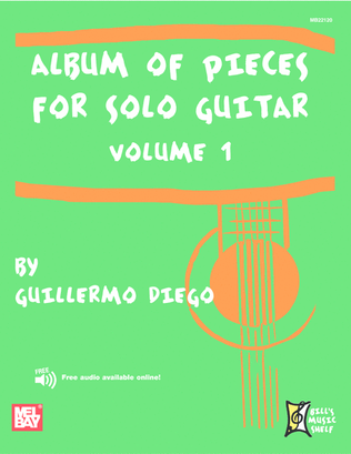 Book cover for Album of Pieces for Solo Guitar, Volume 1