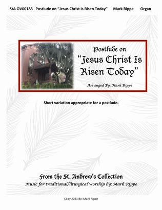 Book cover for Postlude on "Jesus Christ is Risen Today" (Easter Hymn) StA OV00183