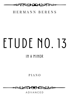 Book cover for Berens - Etude No. 13 in A Minor - Advanced