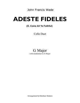 Book cover for Adeste Fideles (O, Come All Ye Faithful) Violoncello Duet