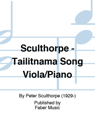 Book cover for Sculthorpe - Tailitnama Song Viola/Piano
