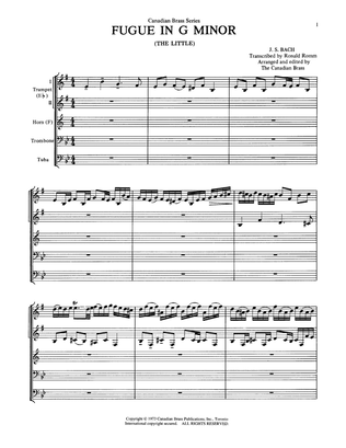 Fugue in G minor (arr. Ronald Romm) - Full Score