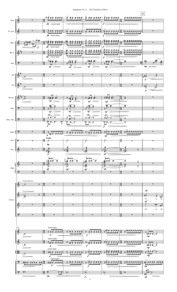 Symphony No. 6 ... The Penobscot River (2004) for chorus and orchestra, 1st movement, To the Penobscot Now!