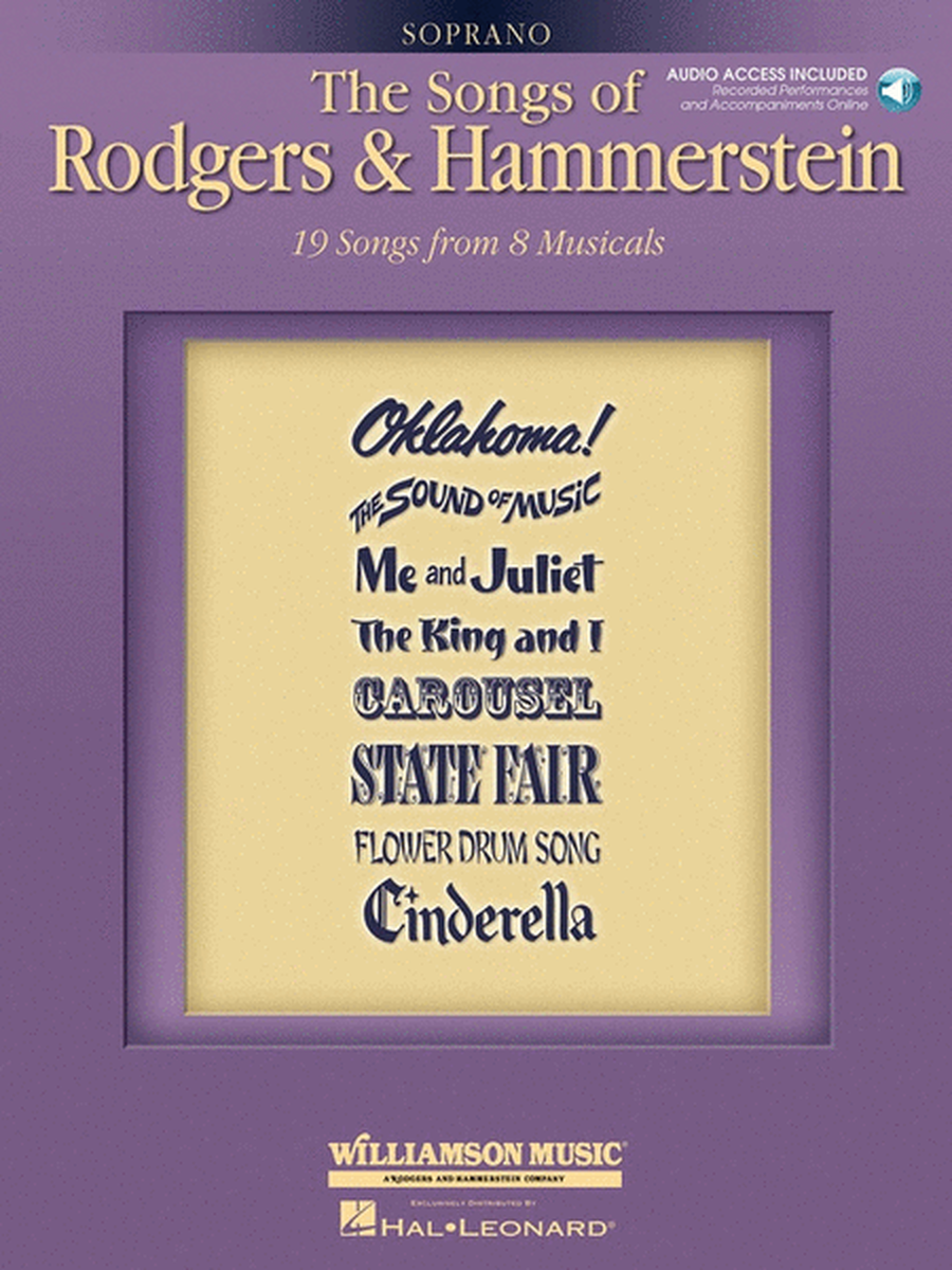 Songs Of Rodgers And Hammerstein Sop Book/2CD