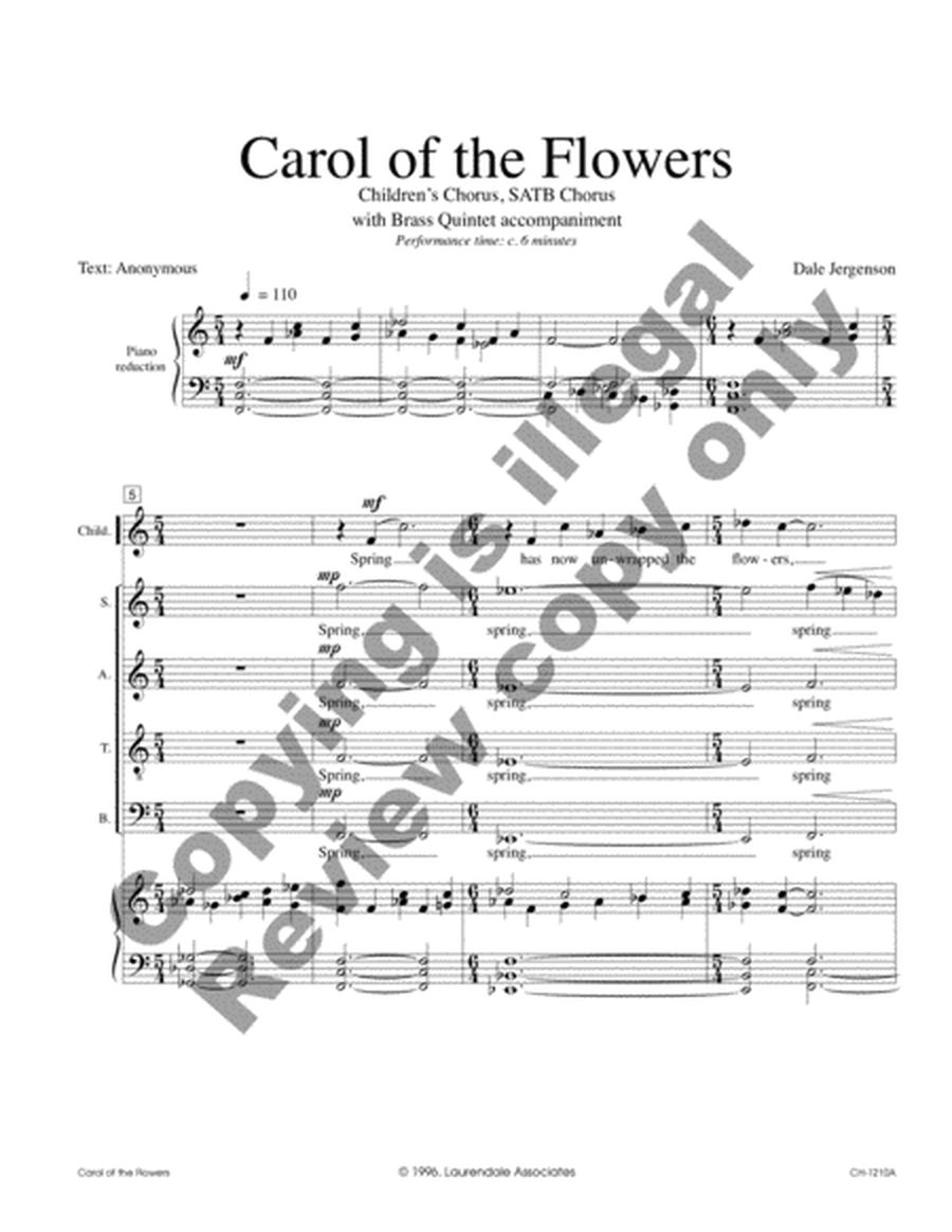 Carol of the Flowers (Choral Score)