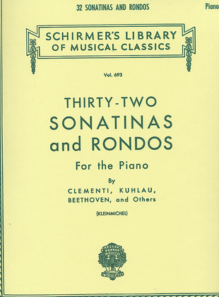 Book cover for 32 Sonatinas and Rondos