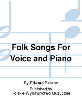 Book cover for Folk Songs For Voice and Piano