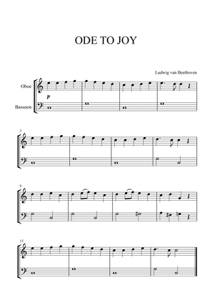 Book cover for Beethoven - Ode to Joy (for Oboe and Bassoon)