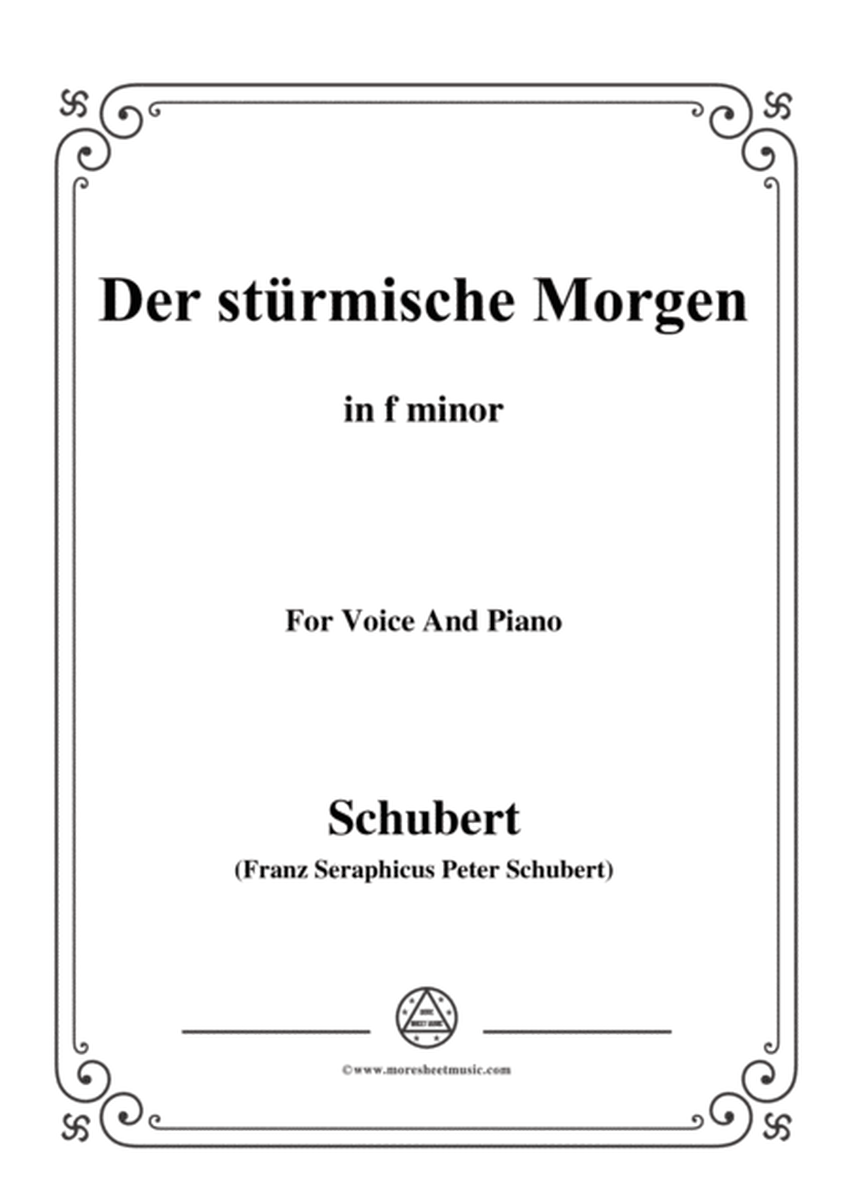 Schubert-Der stürmische Morgen,from 'Winterreise',Op.89(D.911) No.18,in f minor,for Voice&Piano image number null