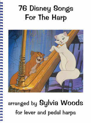 Book cover for 76 Disney Songs for the Harp