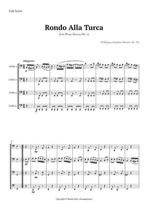 Rondo Alla Turca by Mozart for Cello Quartet