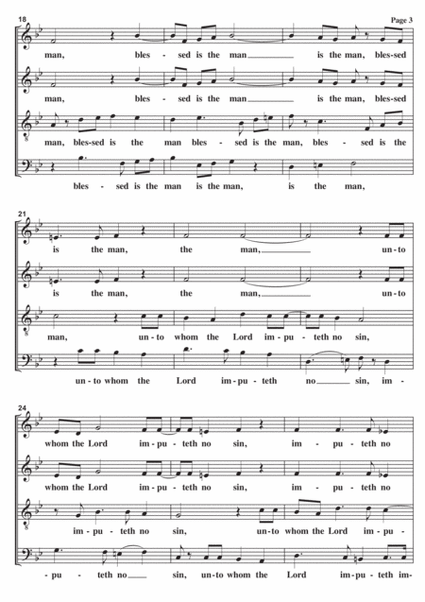 Blessed Is He A Cappella SATB image number null