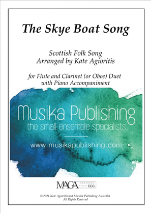 Book cover for The Skye Boat Song (Theme from 'Outlander') - Flute and Clarinet (or Oboe) Duet with Piano