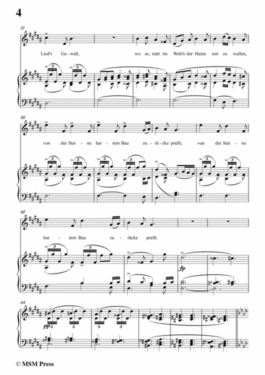 Schubert-Die Gefangenen Sänger,in F Major,for Voice&Piano image number null