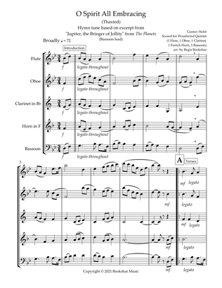 O Spirit All-Embracing (Thaxted) (Bb) (Woodwind Quintet - 1 Flute, 1 Oboe, 1 Clar, 1 Hrn, 1 Bassoon)