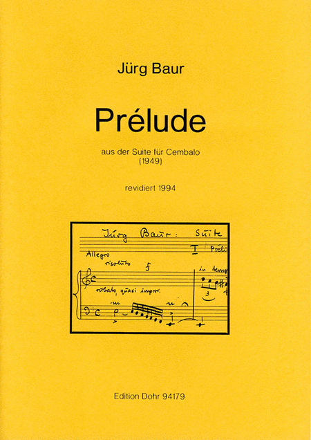 Prélude für Cembalo (1949/94) (aus der Suite für Cembalo)