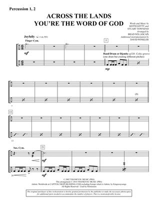Book cover for Across the Lands You're the Word of God - Percussion 1 & 2