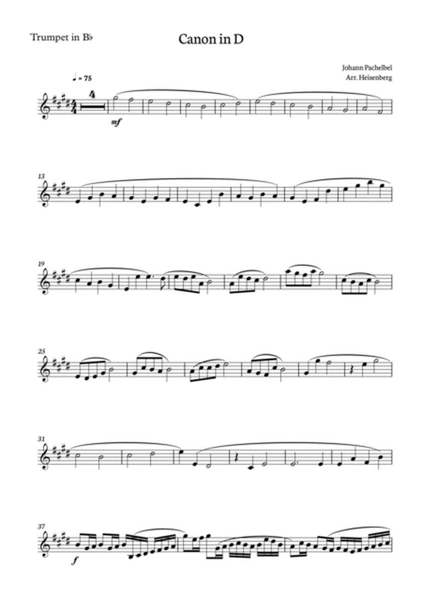 Canon in D - J. Pachelbel for Brass quartet with chords. image number null