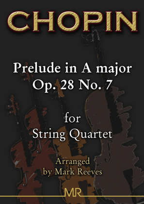 Book cover for Chopin - Prelude in A major for String Quartet