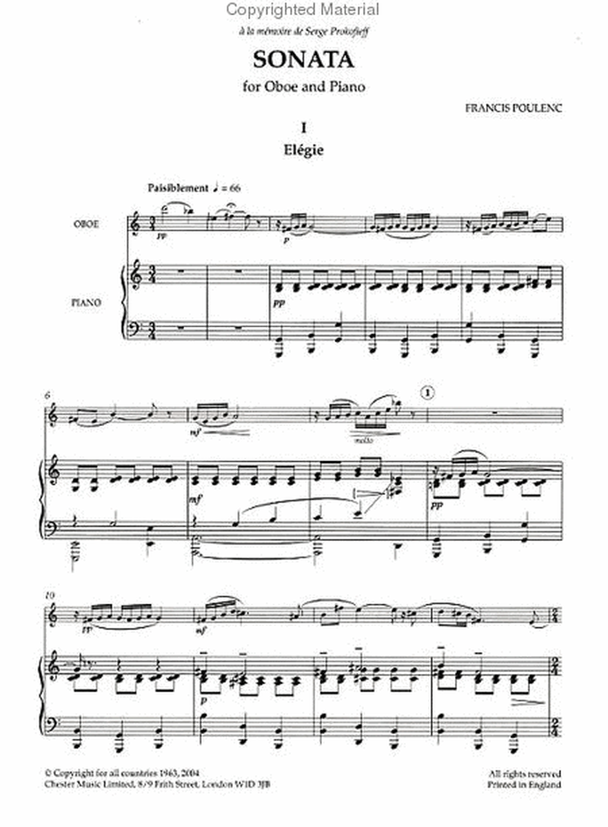 Sonata for Oboe and Piano