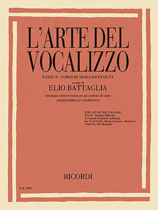 Book cover for L'Arte Del Vocalizzo - Parte II: Corso di Media Difficolta