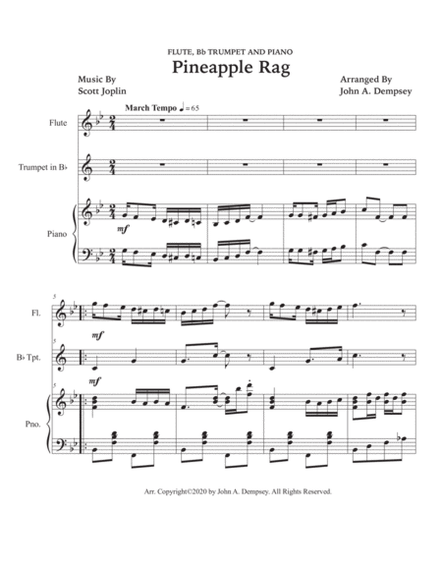 Pineapple Rag (Trio for Flute, Trumpet and Piano) image number null