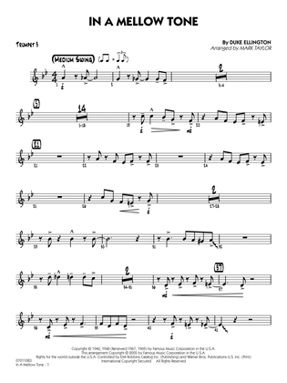 Book cover for In a Mellow Tone (arr. Mark Taylor) - Trumpet 3