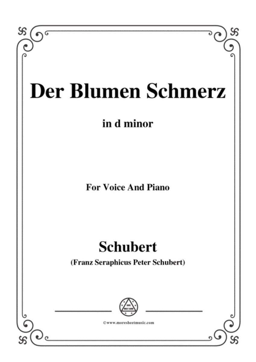 Schubert-Der Blumen Schmerz,Op.173 No.4,in d minor,for Voice&Piano image number null