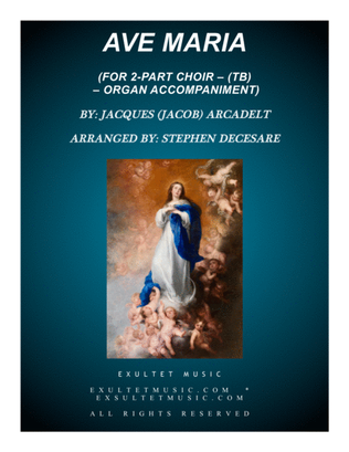 Book cover for Ave Maria (for 2-part choir (TB) - Organ Accompaniment)