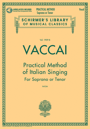 Book cover for Practical Method of Italian Singing