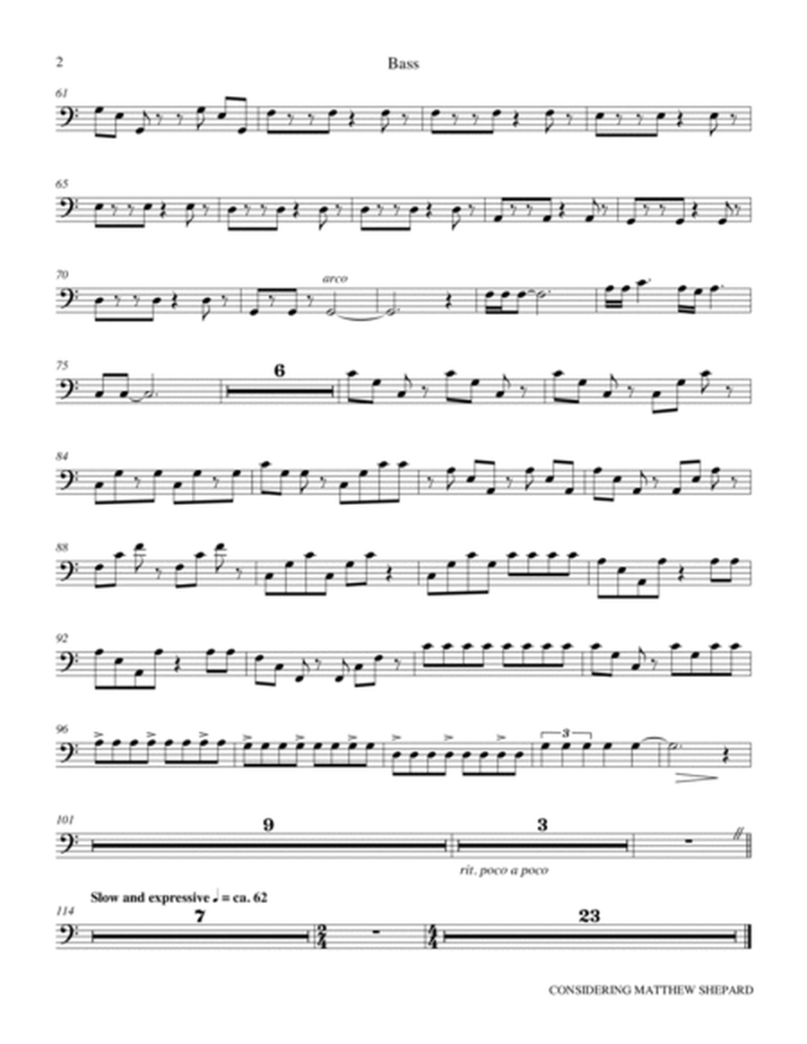 Considering Matthew Shepard - Double Bass